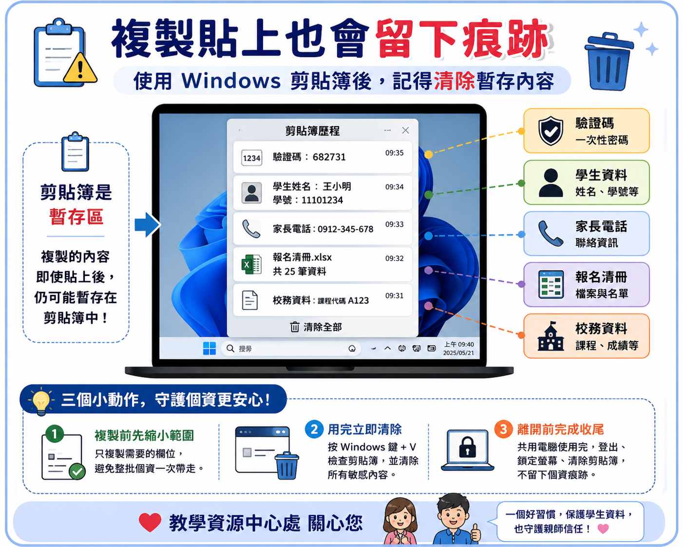 1150722_早上新聞_生活資安預警_個資安全_Windows剪貼簿清除提醒